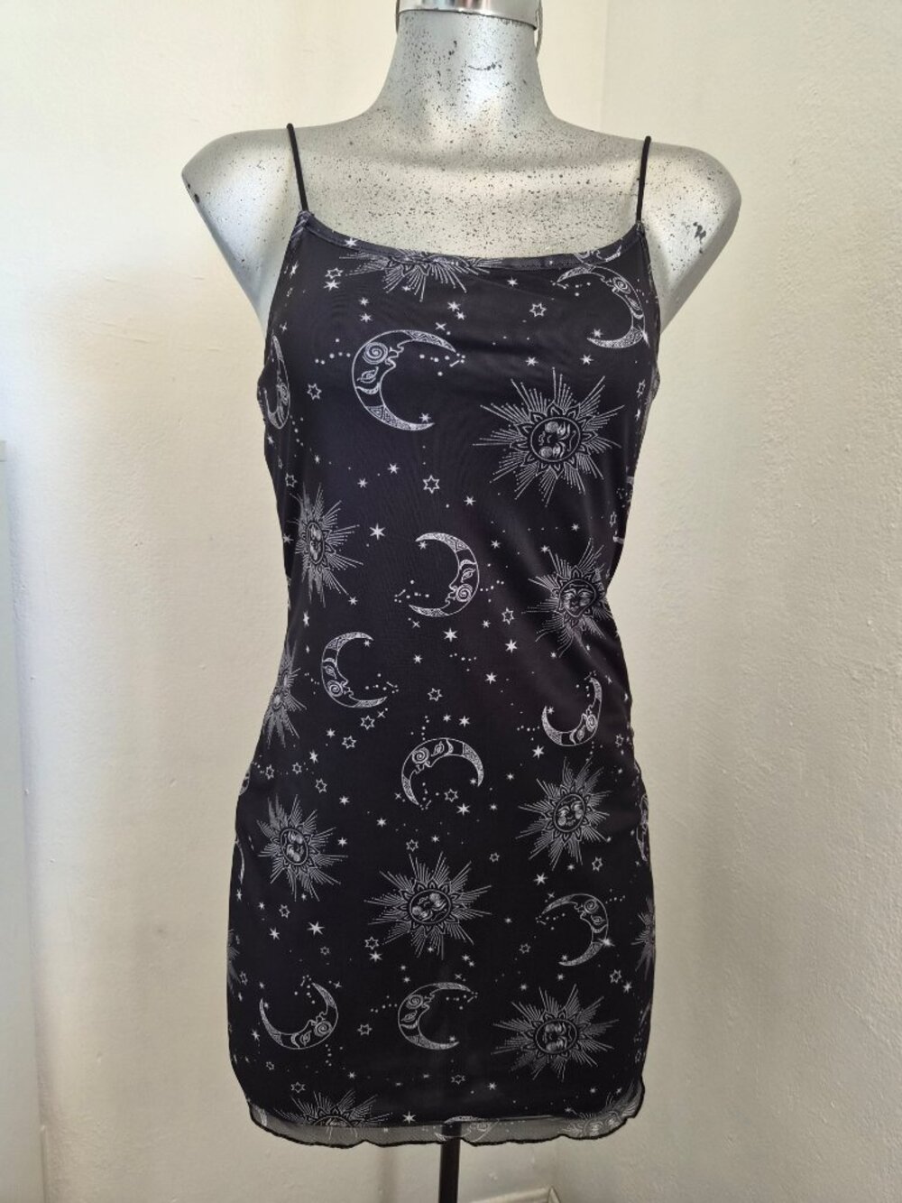SHEIN Celestial Sun and Moon Print Mini Dress